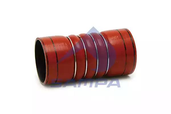 патрубок интеркулера !(рм) силикон.красн.впускной, 89х165 2 ребра \IVECO EuroStar/Tech