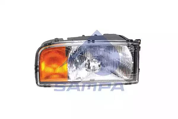 Фара головная левая, с желтым поворотником; Actros (96-02); Axor (96-04)