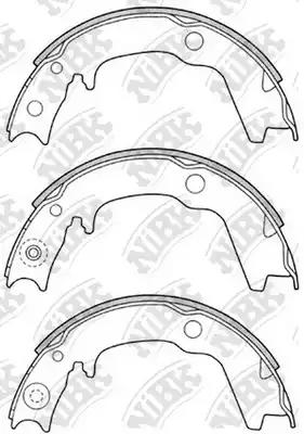 Колодки барабанные ручника!\ Mitsubishi Lancer 1.3-2.0/Outlander 2.0-3.0 03>