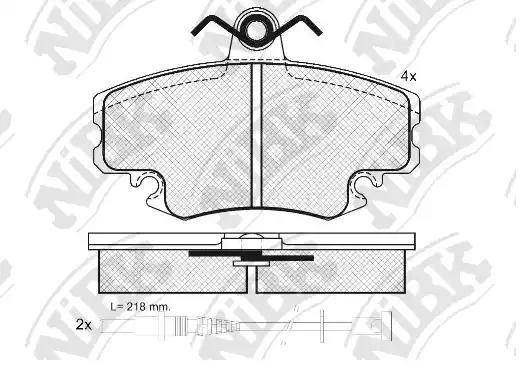 колодки дисковые передние RENAULT Logan 07 лада ларгус с датчиком
