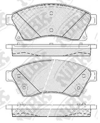 колодки дисковые передние с антискрип. пласт.\ Opel Astra 09>, Chevrolet Cruze 1.4-2.0 09>