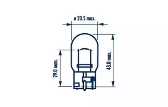 Лампа 12V бесцокольная 21W W3X16D стоп