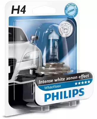 Лампа 12V галоген H4 60/55W PHILIPS + 30%