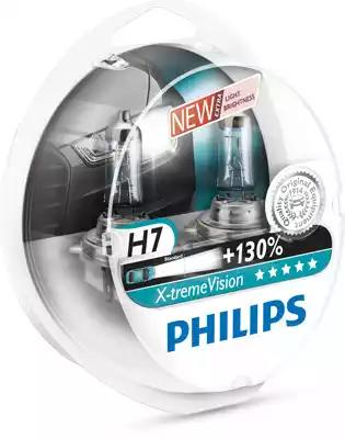 Лампа 12V галоген H7 55W PHILIPS + 130% X-treme Vision (к-т 2шт.)