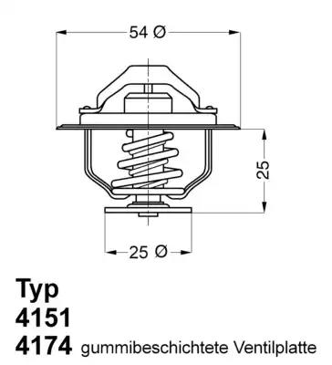 Термостат с прокладкой OPEL MOVANO 98-01, PEUGEOT BOXER 97-, CITROEN JUMPER 00-, ALFA ROMEO AR 6 86