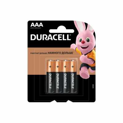 Батарейка щелочная DURACELL LR03 (AAA) 1.5В (цена за 1 батарейку) бл/4