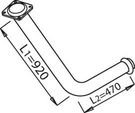 Труба глушителя промежуточная L=900 DAF-95