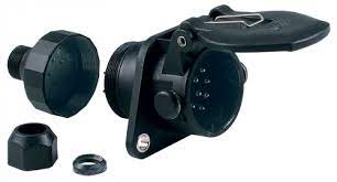 розетка 15/15pin, пластик, 24V, DIN-ISO12098