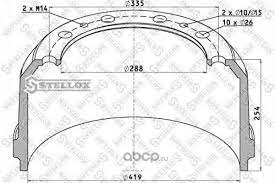 тормозной барабан передний 15.0''x4.00''(101мм) n10\FRL,INTERN,Volvo,Mack,Peterbilt