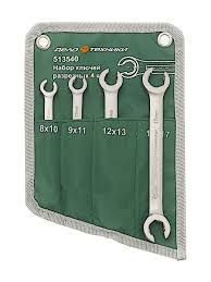 Набор ключей разрезных 4шт. (8x10,9x11, 12x13,17) тетрон. сумка.