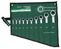 Набор ключей комбинированных трещеточных 10пр. "ДелоТехники" 515101