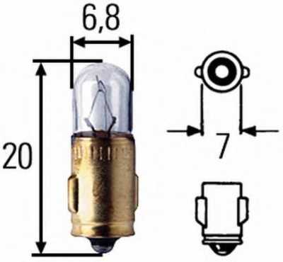 Лампа 24V W3W 3W BA7s цокольная