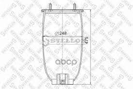 Пневмоподушка без стакана 4157N H400, 2шп. M12, 1отв. M22  ROR Weweler