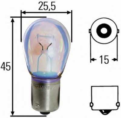 Лампа 24V P21W 21W  однонитевая