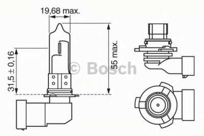Лампа галоген 12V HB3 60W P20d ближнего/дальнего света