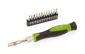 Отвертка цанговая для точных работ с битами 1/8", 14 предметов 786114