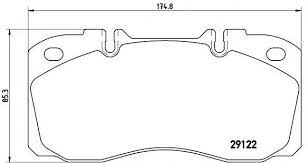 Колодки дисковые 29122 IVE (175x86x22) Brembo