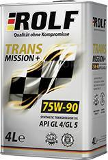 Масло транс. 75W90 ROLF TRANSMISSION PLUS SAE API GL-4/5 1л трансмиссионное