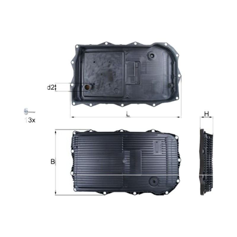 Поддон АКПП!с фильтром и прокладкой\ BMW F20/F21/F30/F31/F10/F11