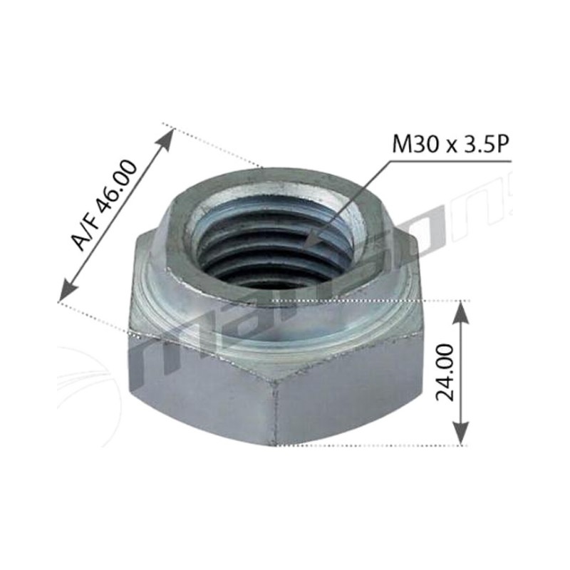 гайка M30x3.5 H=24 SW46