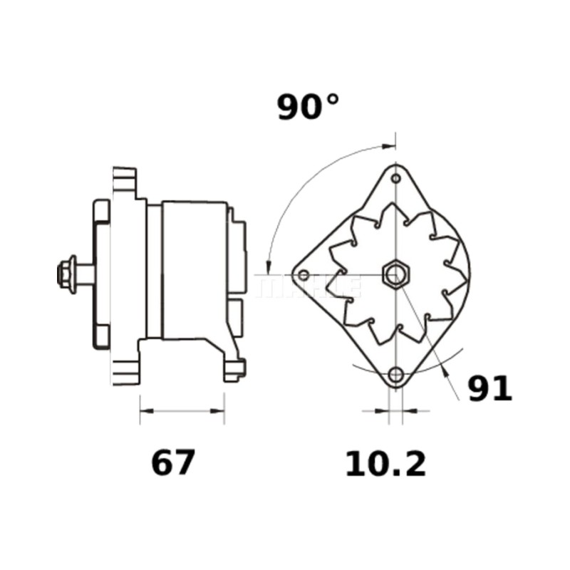 Генератор 28V 65A SC - 4