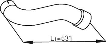 труба глушителя !промежуточная к резонатору 2-изг\