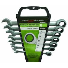 Набор ключей комбинированных трещеточных 8пр.Дело Техники