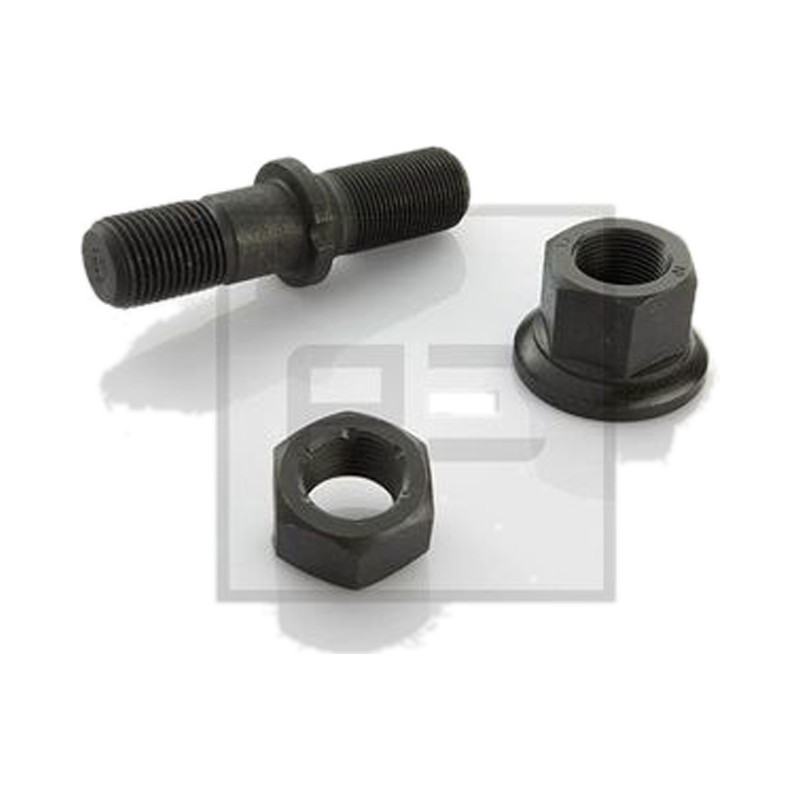 Шпилька колесная с гайкой и контргайкой, 22*1.5/22*2*100