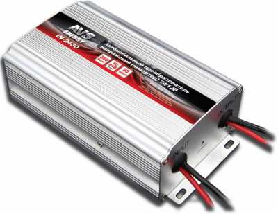 преобразователь напряжения 24-12V (30А) AVS IN-2430