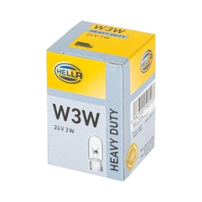 Лампа 24V W3W без цоколя HELLA