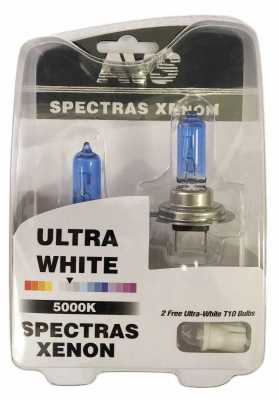 Лампа галоген 12V H7 AVS 5000K Spectras (к-т 2шт. + 2шт. T10)