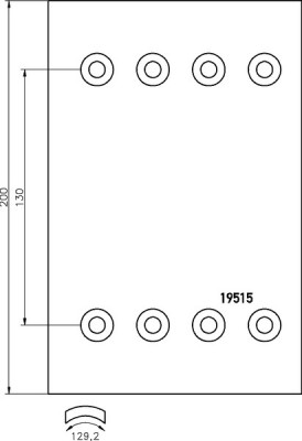 Накладки тормозные 19515 2-рем (300x200) 93252 SAF