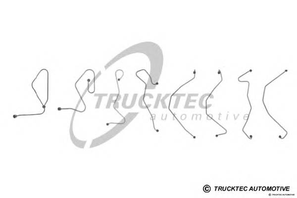 трубки ТНВД - комплект !8 шт 1x \MB дв OM 442S EU1/A/A EU1/LA