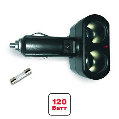 Разветвитель прикуривателя 2 выхода 12/24V  AVS