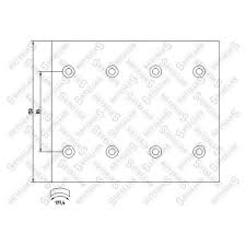 Накладки тормозные 19010 1-рем (420x150) 93686 DAF