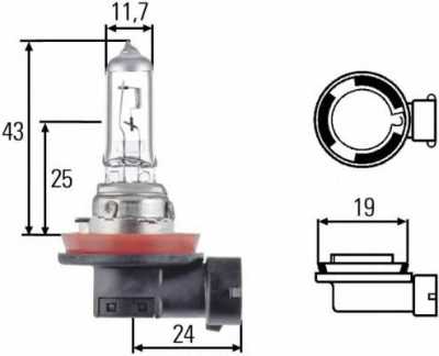 Лампа галоген 12V H11 55W HELLA