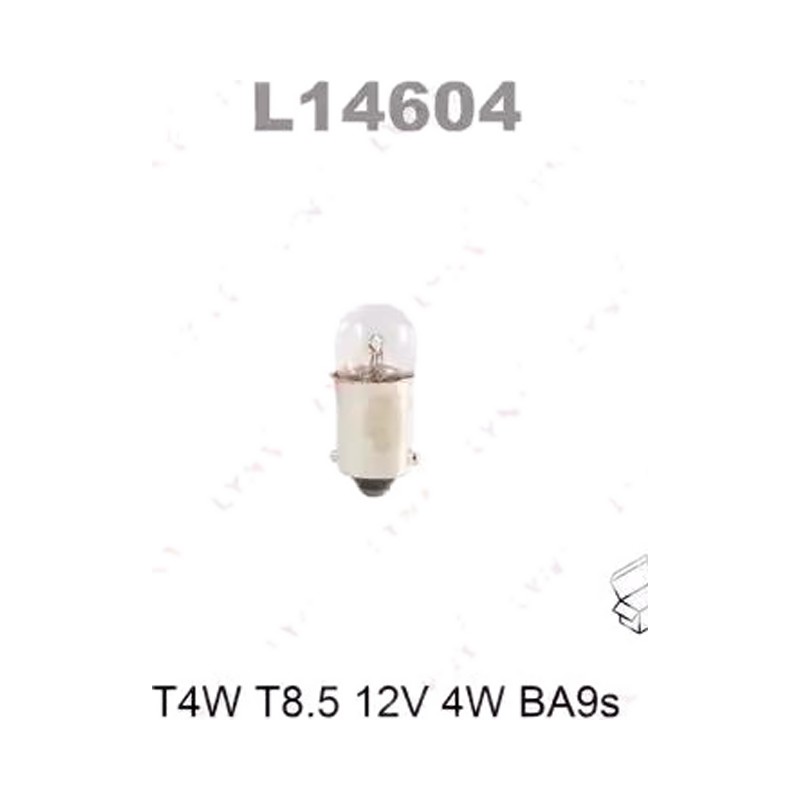 Лампа 12V T4W цокольная BA9s габарит