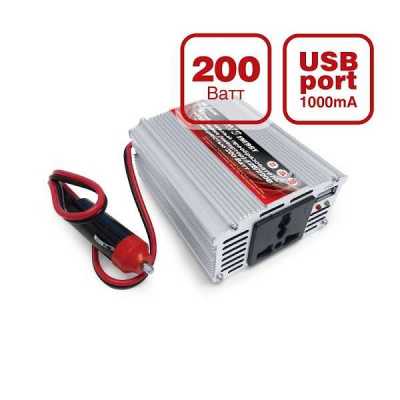 Преобразователь напряжения 12В-220В AVS IN-200W