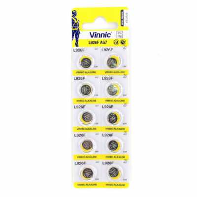 Батарейка щелочная VINNIC L926 (AG7) (цена за 1 батарейку) бл/10