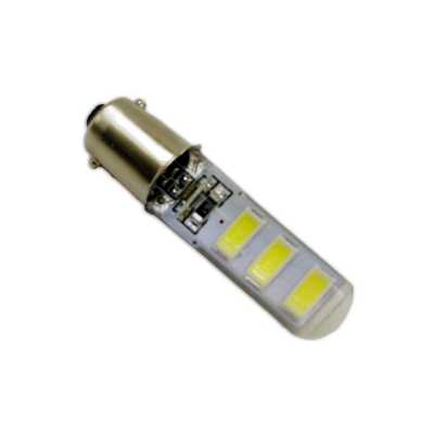 Светодиод Т8 12V B044 (BA9S) 6 диодов блистер 2шт (белый)