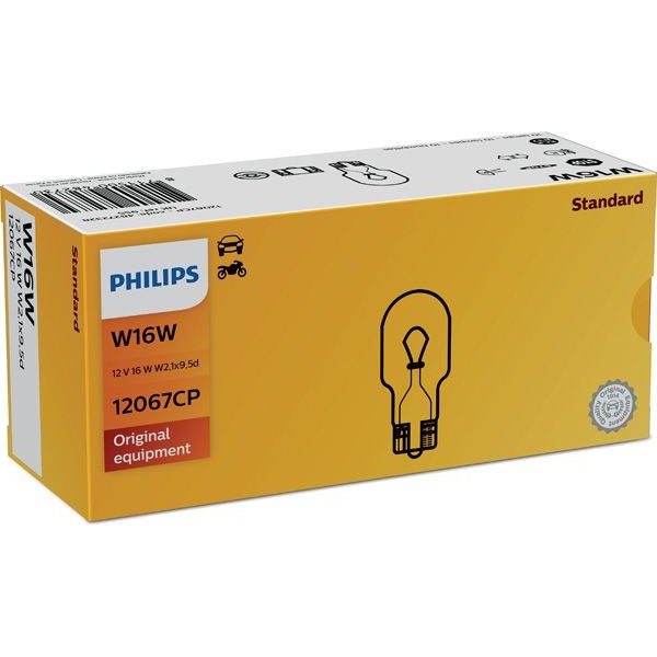 Лампа 12V W16W W2.1x9.5d без цоколя