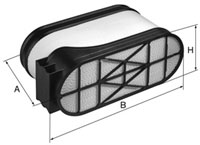 Фильтр воздушный 181x250x148 JCB