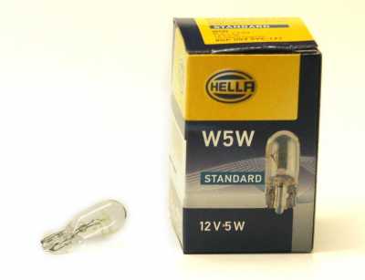Лампа 12V W5W без цоколя габарит W2.1X9.5D
