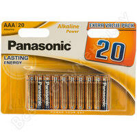 Батарейка щелочная PANASONIC LR03 (AAA) Alkaline Power 1.5В (цена за 1 батарейку) бл/20