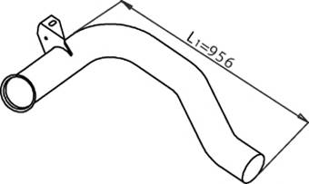 труба глушителя промежуточная !3-изг \DAF XF95
