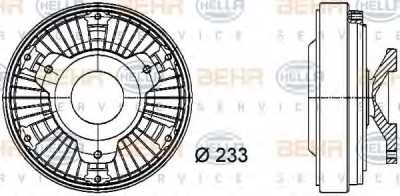 Вискомуфта привода вентилятора d=233mm MB Actros