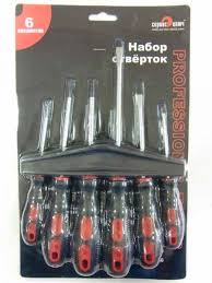 Набор отверток 6пр под ключ усил.