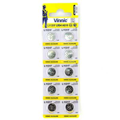 Батарейка щелочная VINNIC L 1131 (AG10,LR54,389) (цена за штуку) бл/10