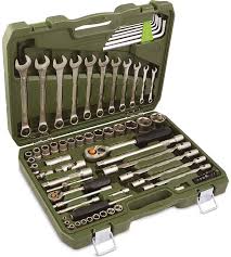 набор инструмента 1/2", 1/4" с комбинированными ключами 77предм.  ДТ