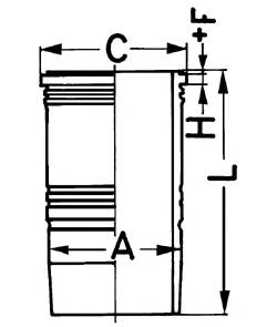 Гильза БЦ d128 A=144.50 C=153.80 L=270 H+F=10.07+1 D28... MAN